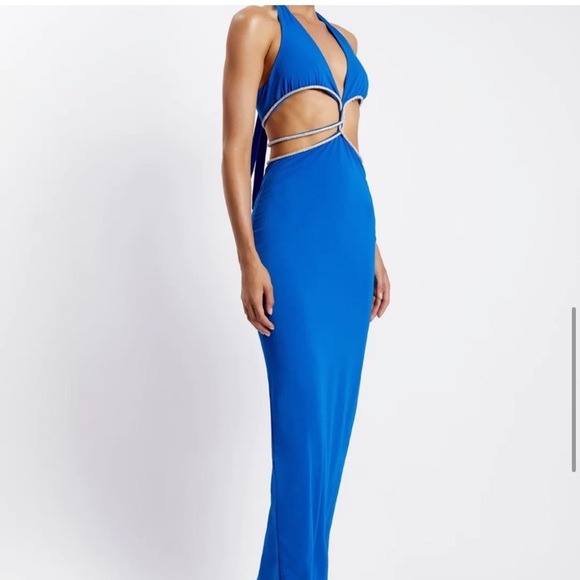 NWT Brand New Meshki NICHA Diamante Cut Out Midi Dress - Picture 7 of 16